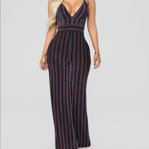 fashion nova rainbow jumpsuit